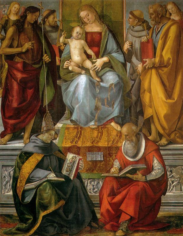 Luca Signorelli Virgin Enthroned with Saints France oil painting art